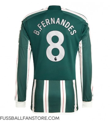 Manchester United Bruno Fernandes #8 Replik Auswärtstrikot 2023-24 Langarm